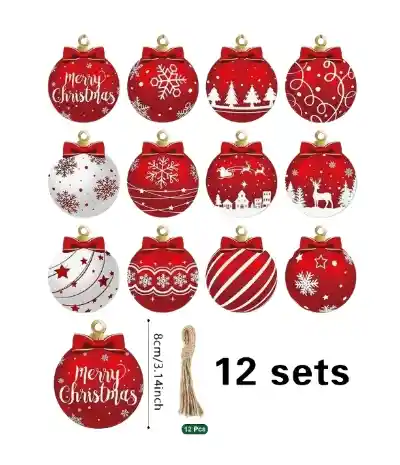 Set De Adornos Para Navidad Colgantes X12