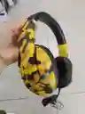 Audifonos Con Cable Diadema Militar Amarilla Games