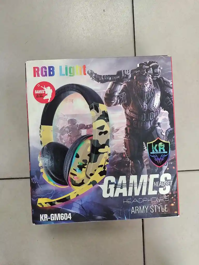 Audifonos Con Cable Diadema Militar Amarilla Games