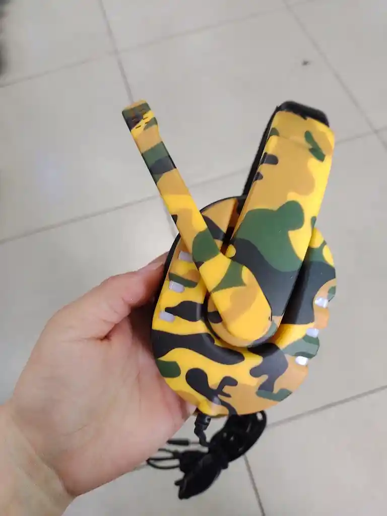 Audifonos Con Cable Diadema Militar Amarilla Games