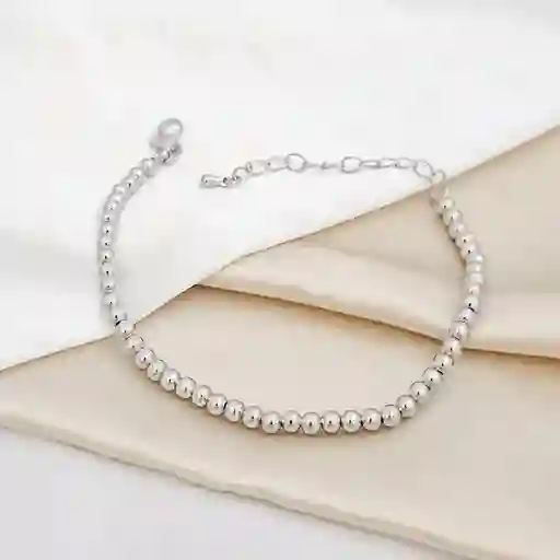 Pulsera Balines N4 Plateado Versátil