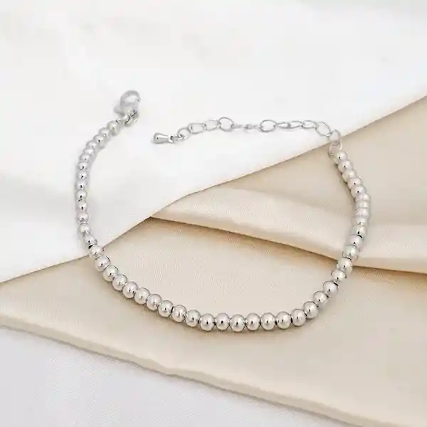 Pulsera Balines N4 Plateado Versátil