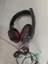Audifonos Con Cable Diadema Negra Con Roja Komc K4