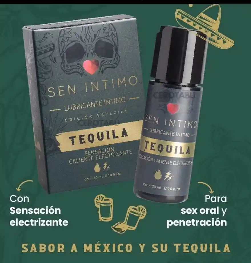 Lubricante Tequila Electrizante Caliente Sen Intimo De 30ml