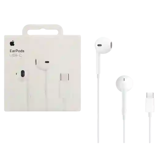 Audífonos Con Cable Entrada Tipo C Earpods Blancos
