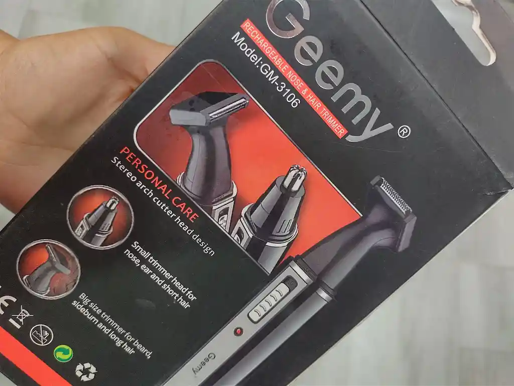 Afeitadora Portátil De Naríz Y Cabello Geemy Gm-3106 2 En 1
