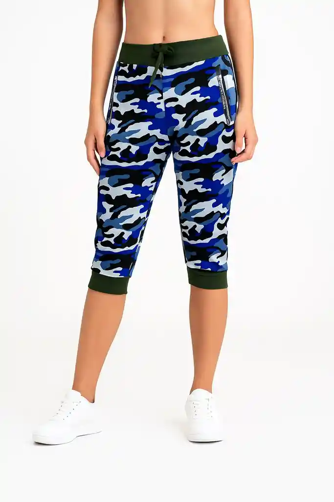 Jogger Capri Camuflado Talla Unica