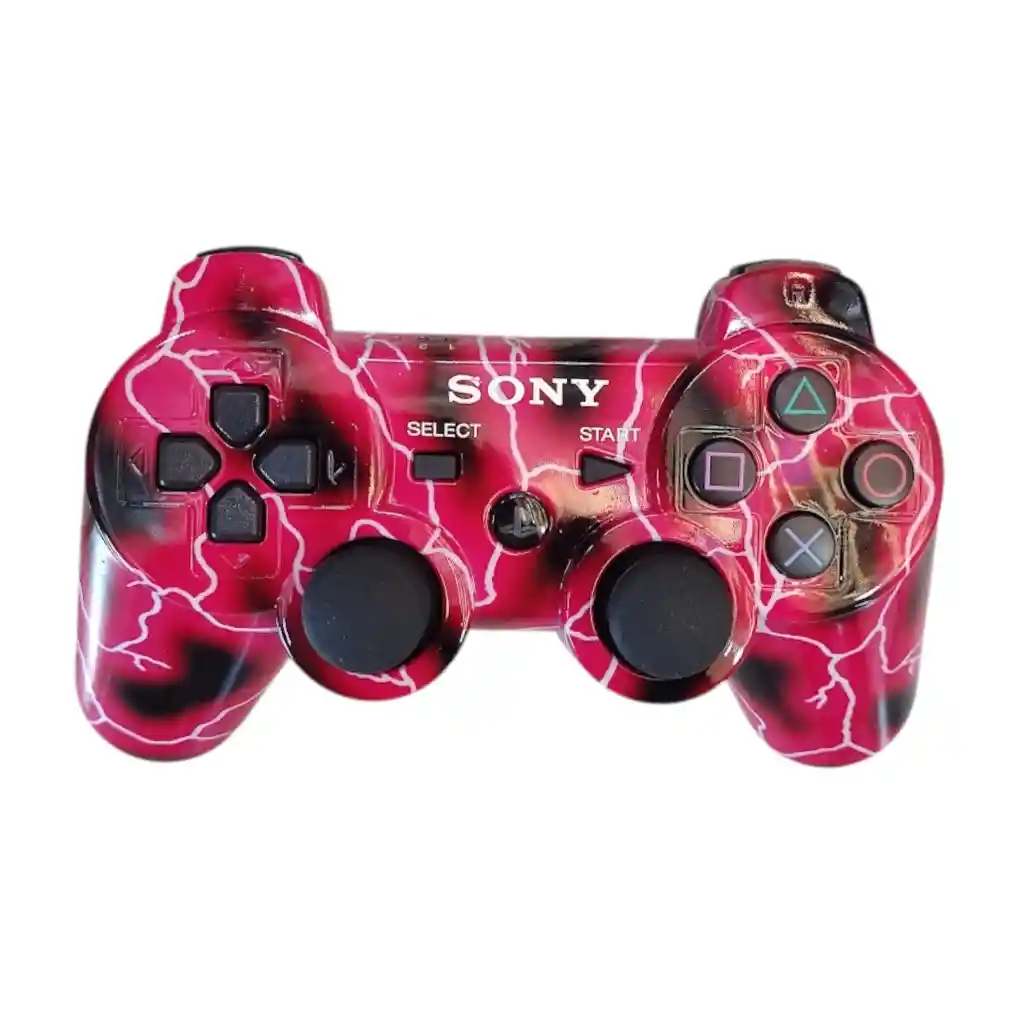 Control Mando Para Playstation 3 Dualshock 3 Rojo Con Rayos Sony