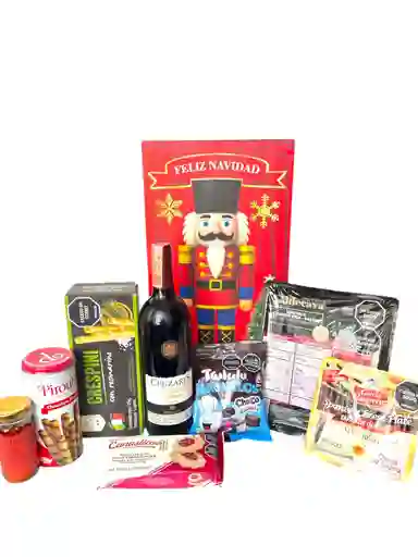 Ancheta Taller Del Duende Con Vino Tinto, Café Y Chocolate Delafalle - Regalo De Navidad - Ancheta Regalo Familiar O Empresarial