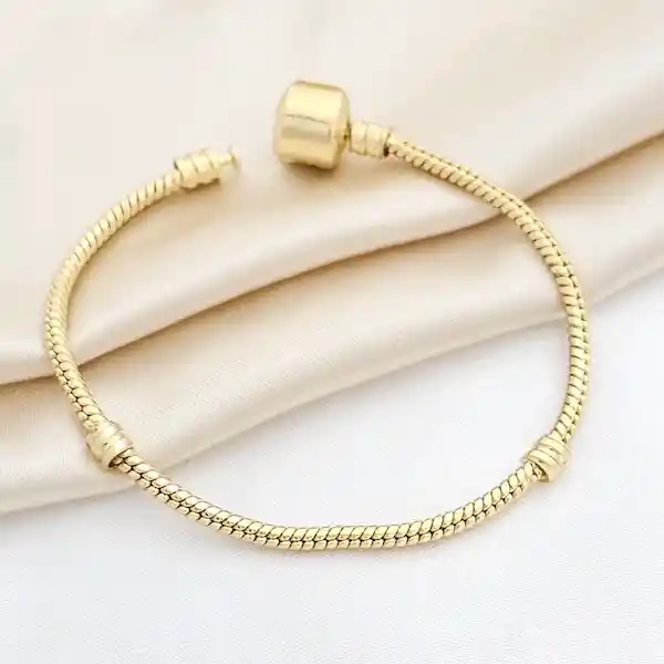 Pulsera Con Broche Dorado Elegante