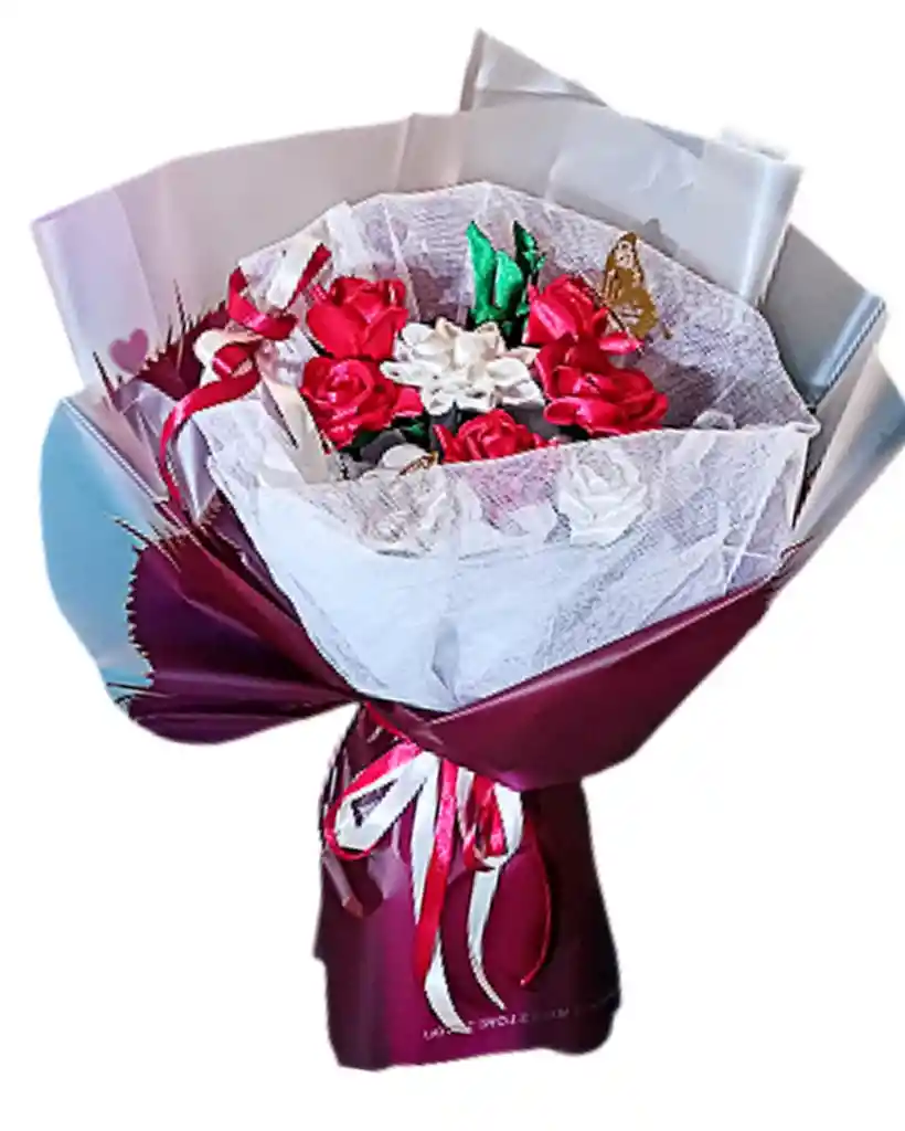 Ramo De Flores Amor Eterno Con Chocolates