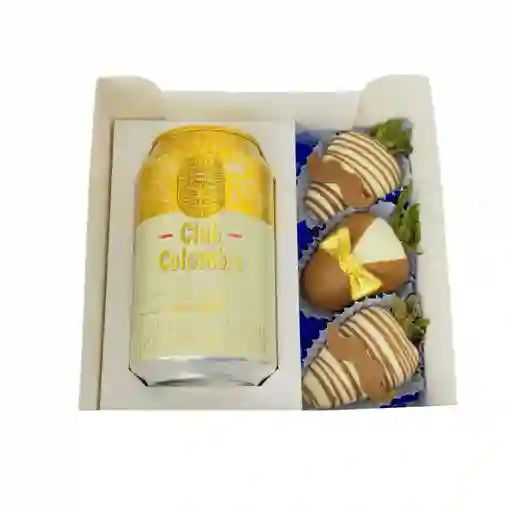 Ancheta Regalo Con Fresas Con Chocolate Y Cerveza