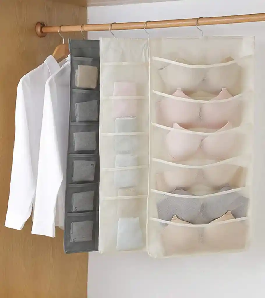 Organizador Colgante Ropa Interior Brasier Medias Bolsillos