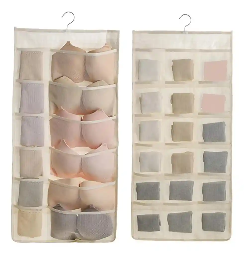Organizador Colgante Ropa Interior Brasier Medias Bolsillos