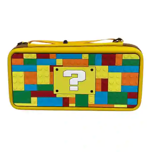 Estuche De Viaje Rígido Signo Bloques Compatible Con Switch 2