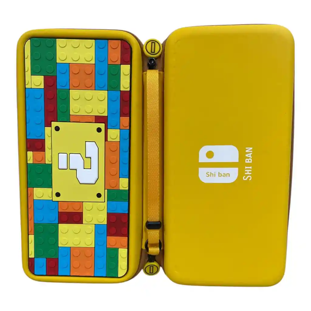 Estuche De Viaje Rígido Signo Bloques Compatible Con Switch 2
