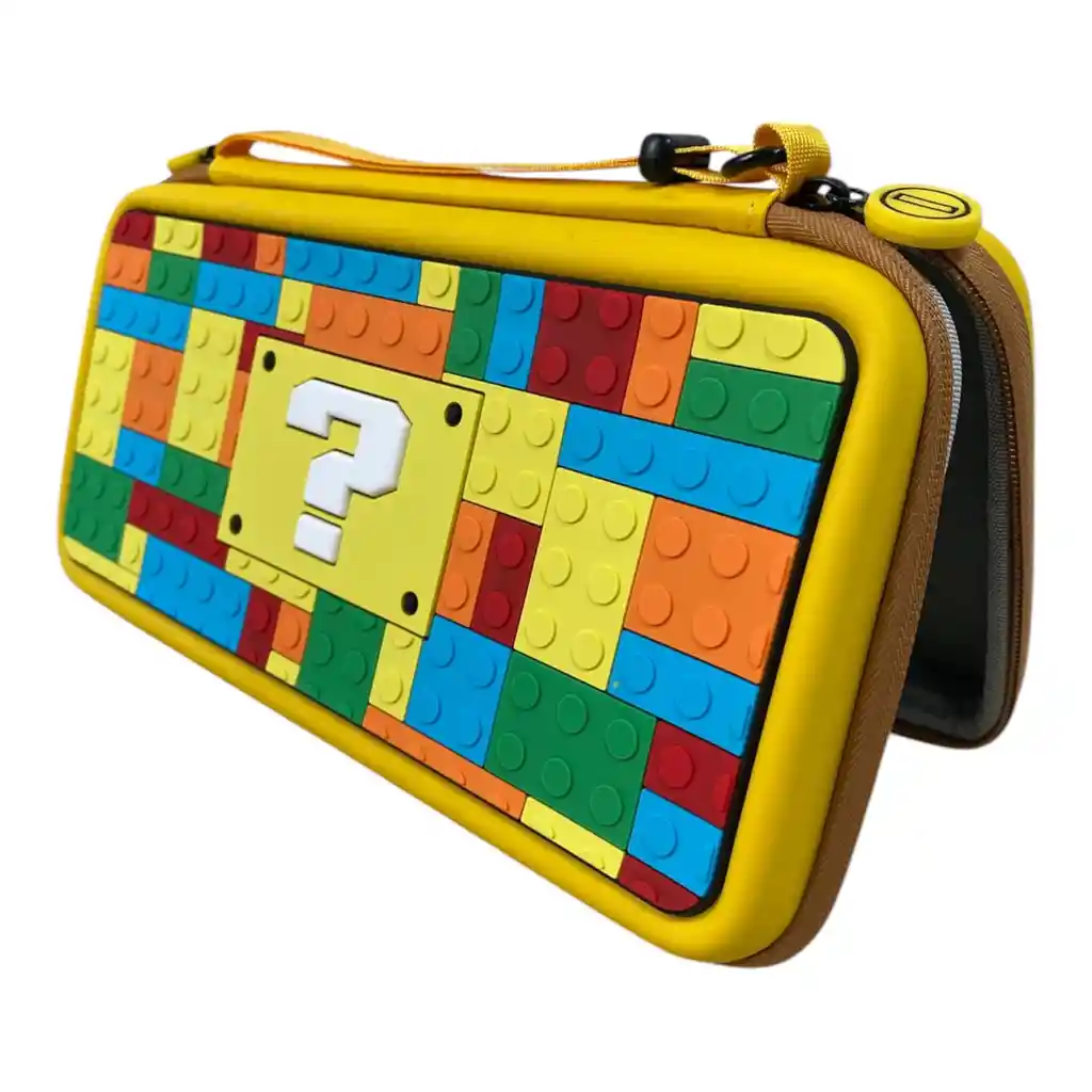 Estuche De Viaje Rígido Signo Bloques Compatible Con Switch 2