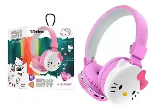 Audifonos Diedema Hello Kitty, Bluetooth, Micro Sd, Fm Rosa
