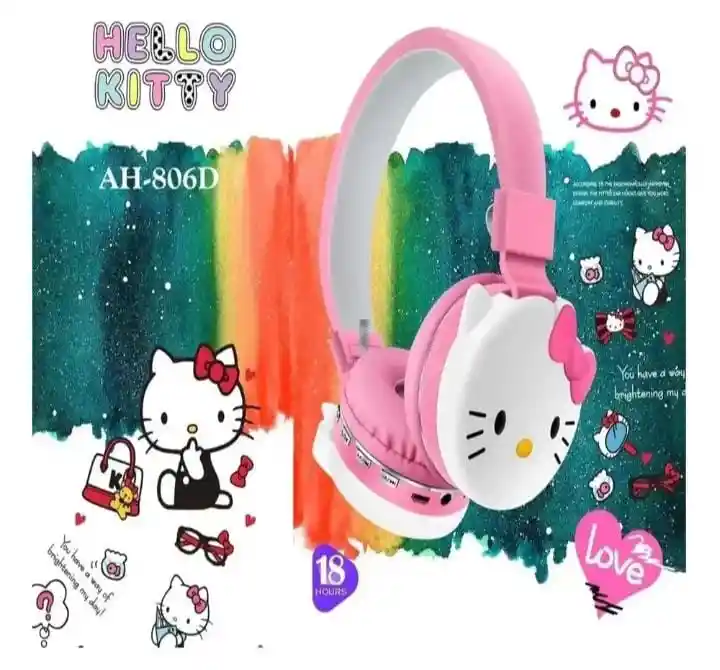 Audifonos Diedema Hello Kitty, Bluetooth, Micro Sd, Fm Rosa