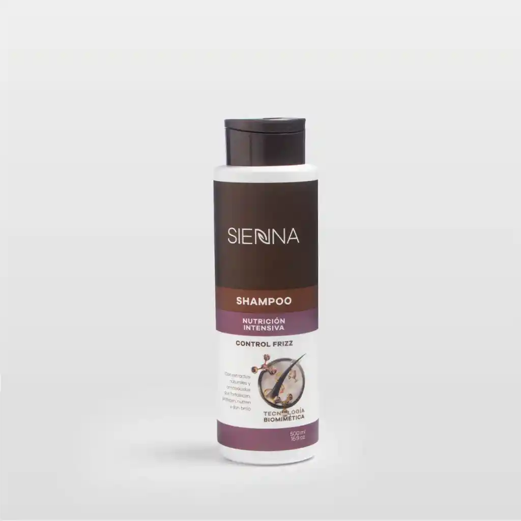 Shampoo Nutrición Intensiva Sienna 500ml - Control Frizz