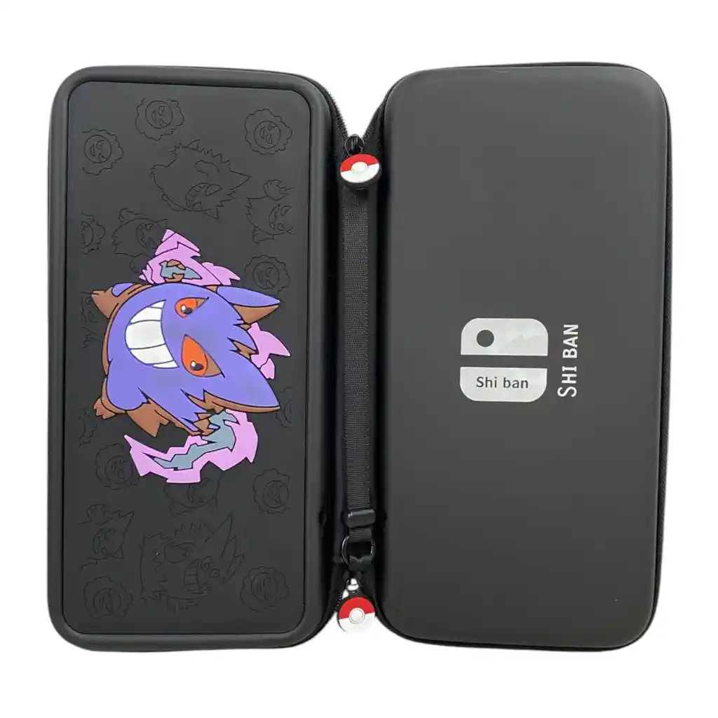 Estuche De Viaje Rígido Gengar Morado Compatible Con Switch 2
