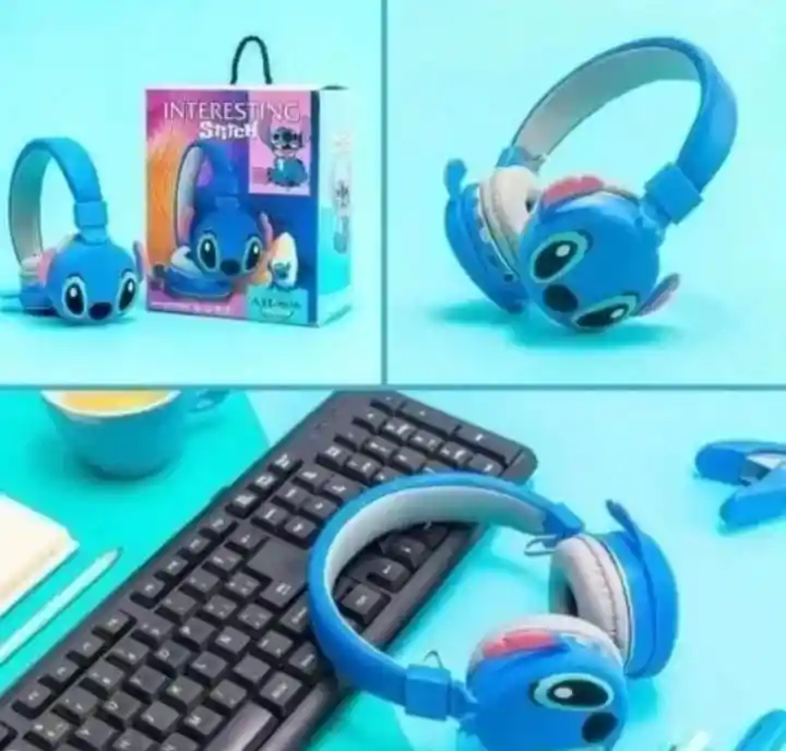 Audifonos Inalambricos Bluetooth Stitch Radio Fm Ah-806 Color Azul