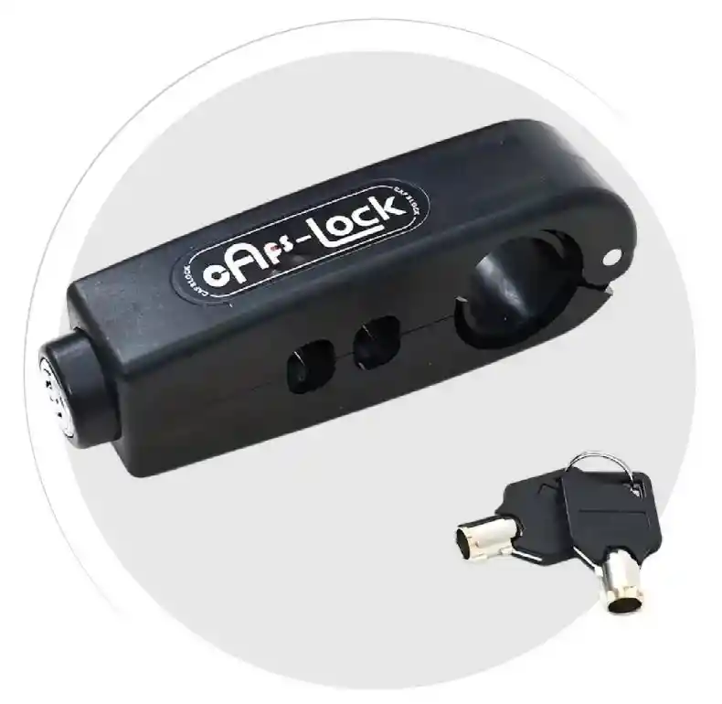 Candado Antirrobo Para Moto Y Bicicleta Manillar Abs Con Llaves Seguridad