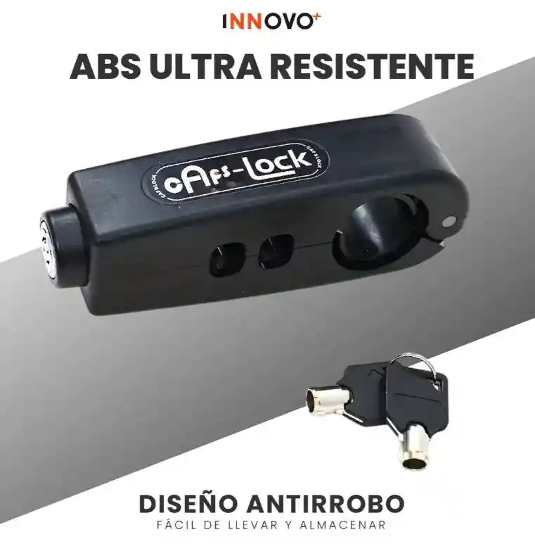 Candado Antirrobo Para Moto Y Bicicleta Manillar Abs Con Llaves Seguridad