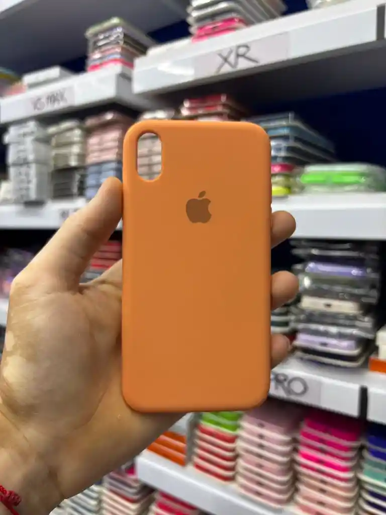 Iphone X | Color Naranja Pastel | Silicone Case | Rigido | Carcasa Protectora | Antihumedad