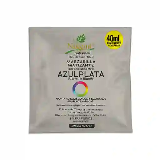 Mascarilla Tono Sobre Tono Azul Plata De Naissant 40ml