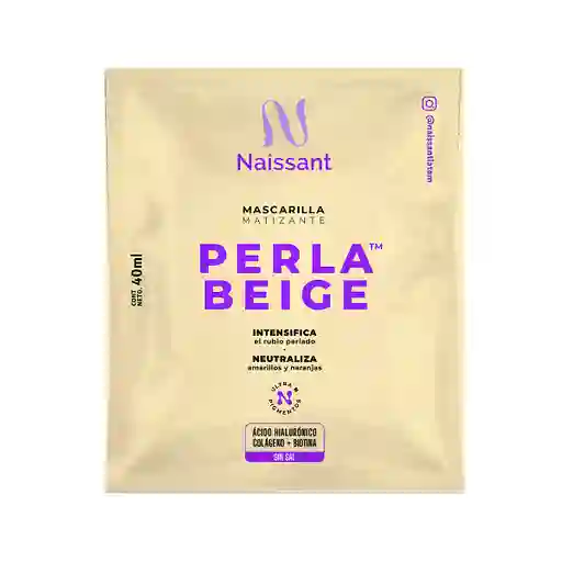 Mascarilla Naissant Capilar Matizante Tono Rubio Beige Perlado 40ml