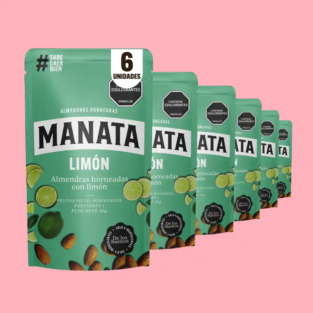 Manata Almendras Horneadas Sabor Limón X6