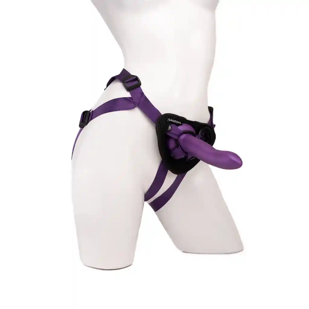 Camtoyz Arnes Con Consolador 15cms Strap-on Tanos - Morado