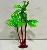 Palmera 3 Troncos Sencilla Para Pesebre X3 Unidades