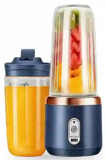 Licuadora Portátil Recargable 300ml Viaje Doble Vaso