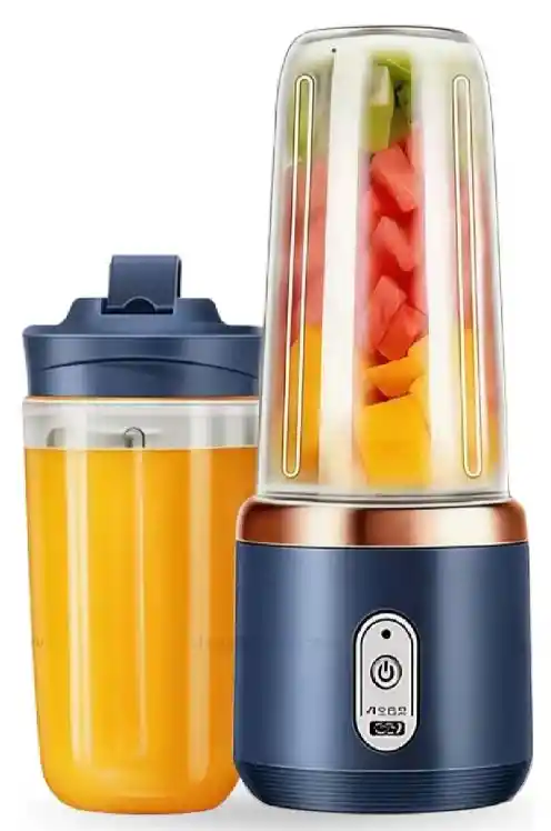 Licuadora Portátil Recargable 300ml Viaje Doble Vaso