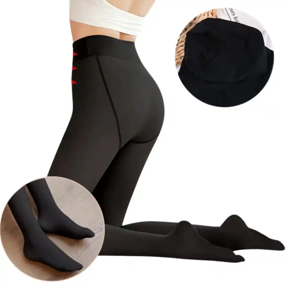 Medias Termicas Mallas Pantimedias Calidas Mujer Negras