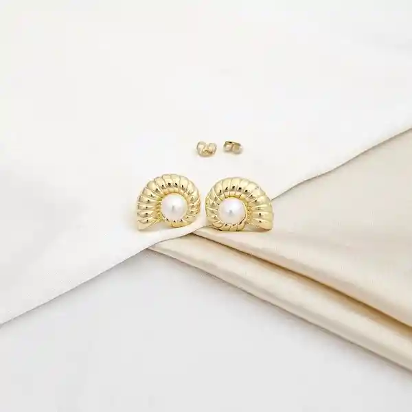 Topo Caracol Con Perla Natural