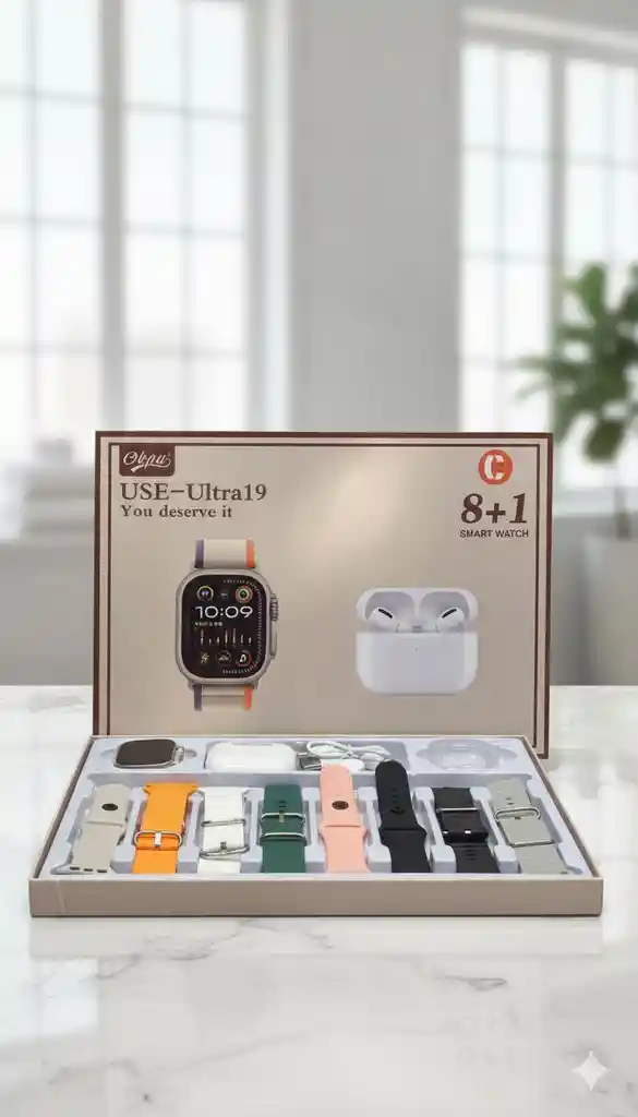 Combo Smartwatch Ultra 19 8 + 1