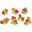 Juego Bloques Suaves Grandes En Contenedor 60 Piezas Niños