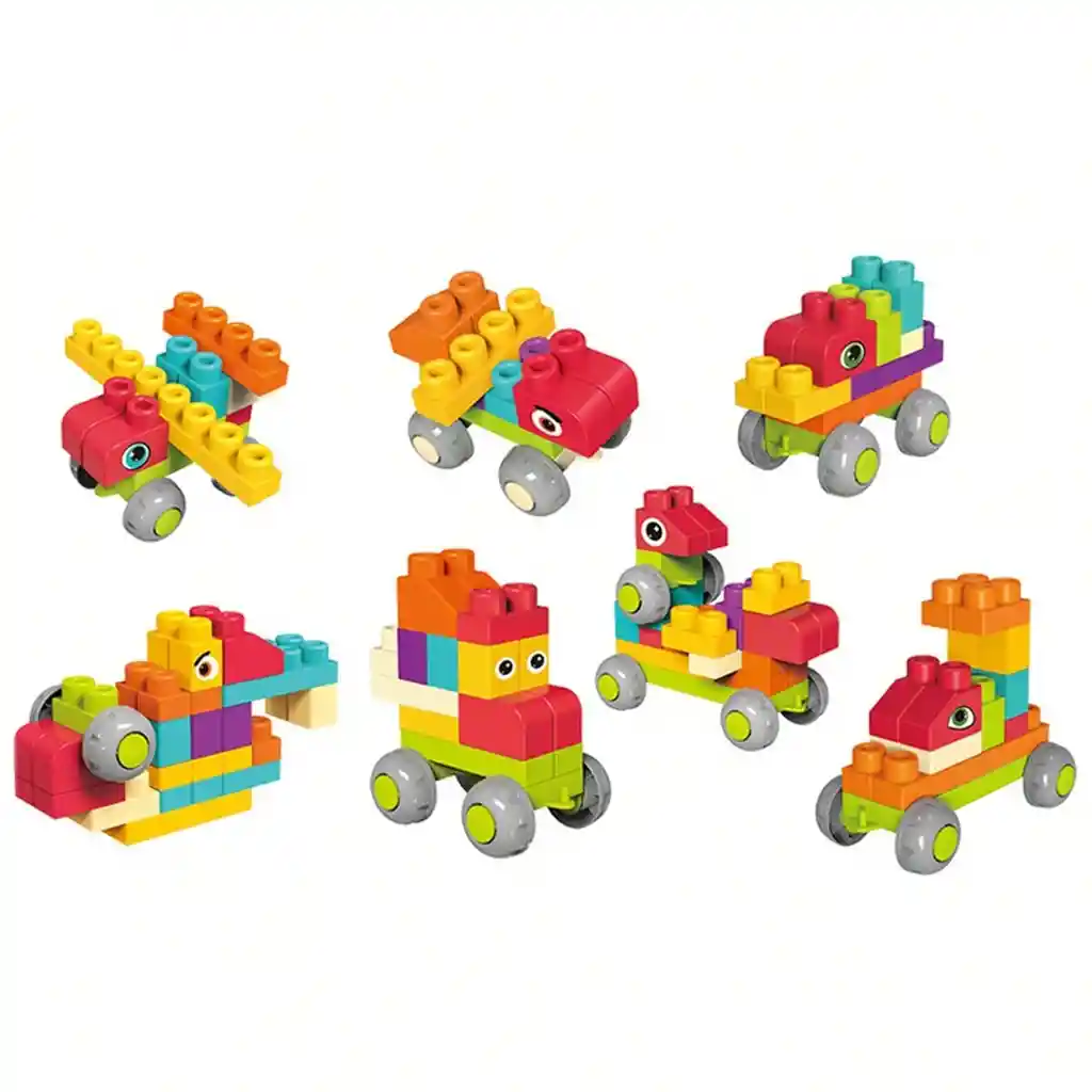 Juego Bloques Suaves Grandes En Contenedor 60 Piezas Niños