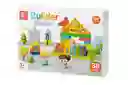 Juego Bloques Escuela Grandes Y Figuras 38 Piezas Niños