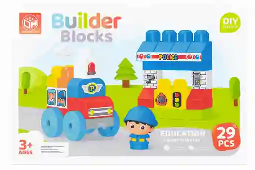 Juego Bloques Comisaria Grandes Y Figuras 28 Piezas