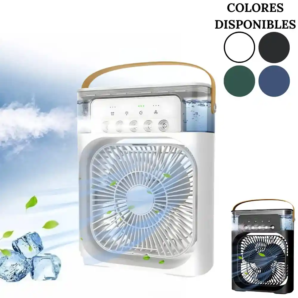 Ventilador Enfriador Humidificador Difusor De Aromas 500 Ml