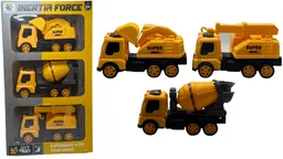 Juguete Kit De Carros Manuales Amarillo De Construcción X3und Niños