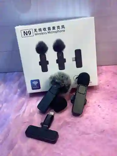 Micrófonos Inalámbricos Solapa 2 En 1 Para Iphone Tipo C N9