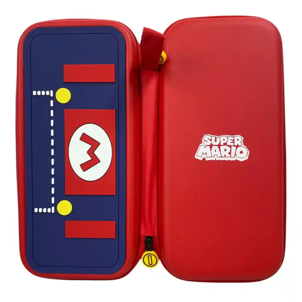 Estuche Rígido De Diseño Mario Vestido + Vidrio Compatible Con Switch 2