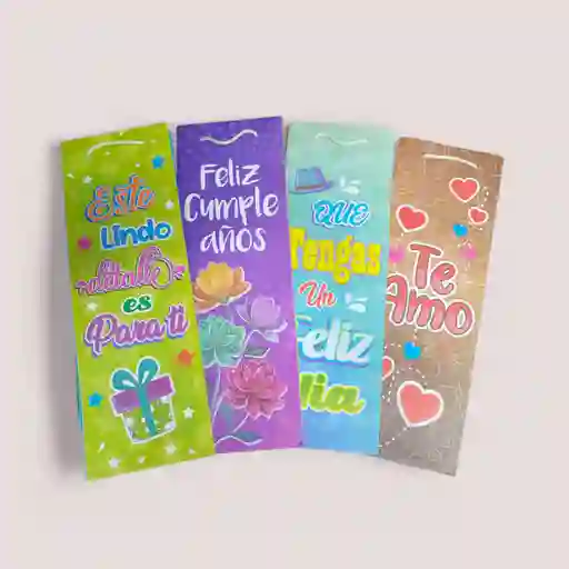 Bolsa De Regalo Para Botella Kraft – Motivos Surtidos 40x14 Cm