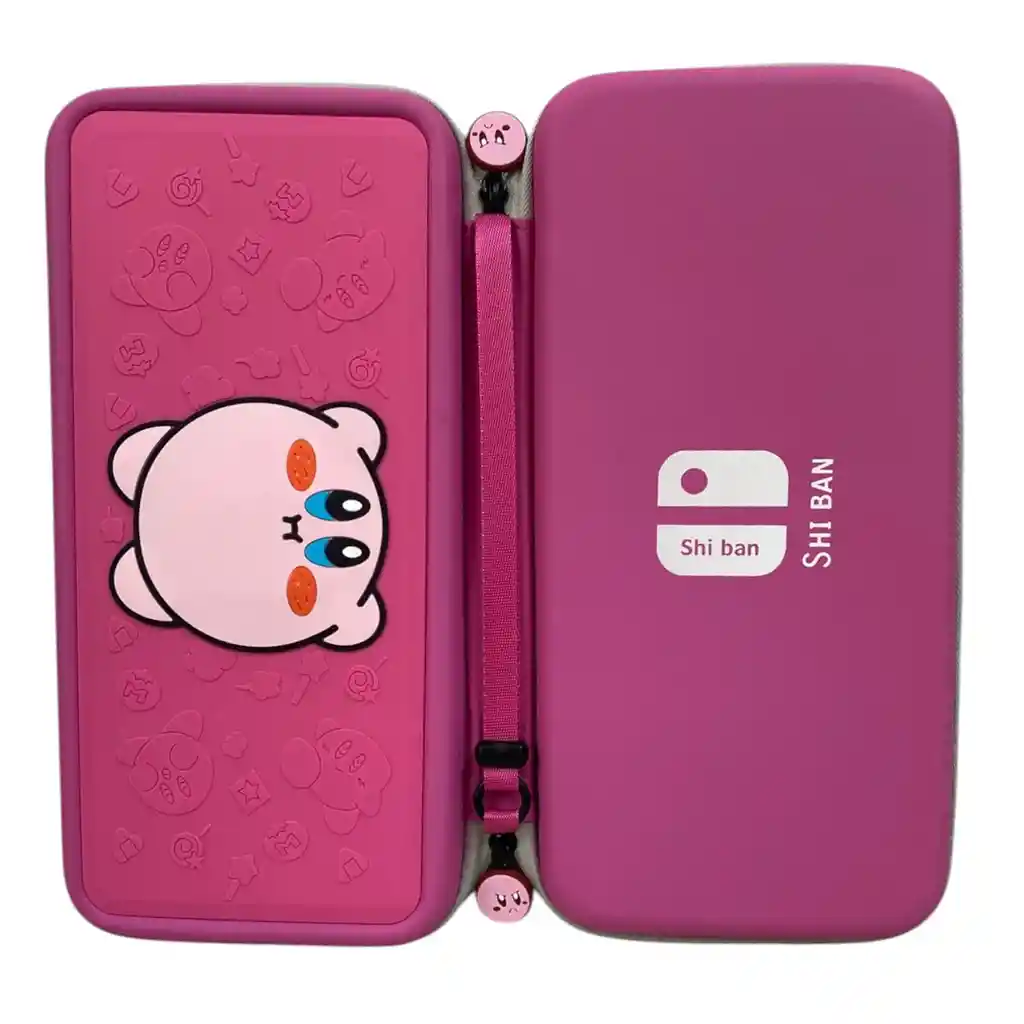 Estuche Rígido De Diseño Kirby + Vidrio Compatible Con Switch 2