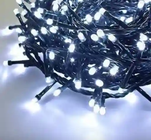 Extensión Lineal De Luces Led Para Decoración Navideña X 200 Bombillos Color Blanco Para Navidad Cable Verde